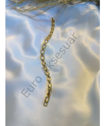 Halka Detaylı Vip Bileklik Gold