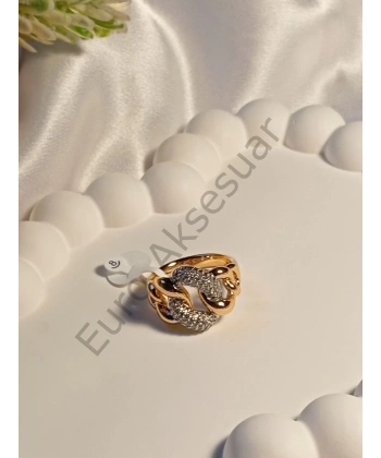 Halka Detaylı Zirkon Taşlı Vip Yüzük