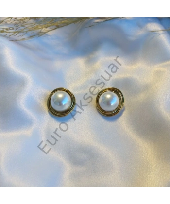 İnci Detaylı Çelik Küpe