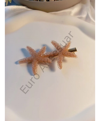 KAHVERENGİ DENİZYILDIZI FİGÜRLÜ YAN TOKA