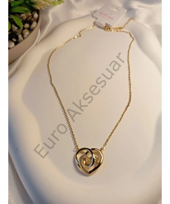 Kalp Detaylı Zarif Vip Kolye