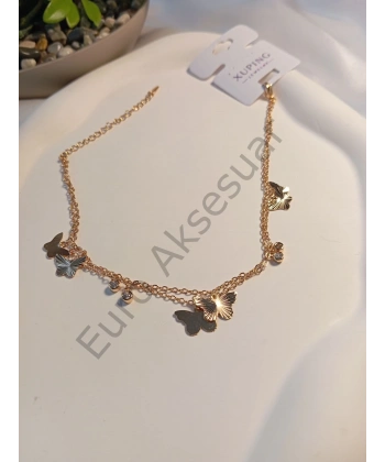 Kelebek ve Taş Detaylı Xuping Halhal