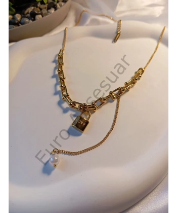 MARKA MODEL ÇELİK KOLYE