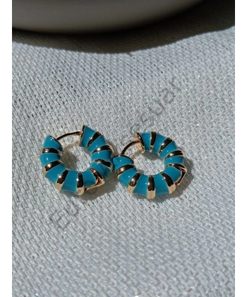 Mavi Renk Vintage Küpe