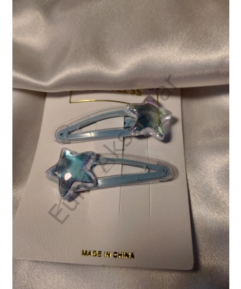 Mavi Yıldız Detaylı Çıtçıtlı Toka