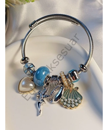 Melek Figürlü Charm Bileklik