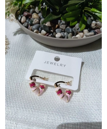 Pembe Renk Vintage Küpe