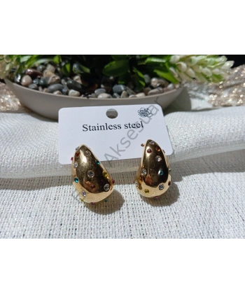 Renkli Taşlı Küpe