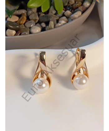 ROSE İNCİ DETAYLI VIP KÜPE