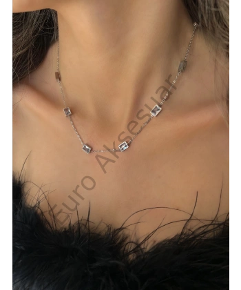 Silver Çelik Kolye.