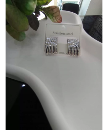 Silver Deniz Kabuğu Model Çelik Küpe