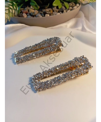 TAŞLI DİKDÖRTGEN PENS TOKA SETİ