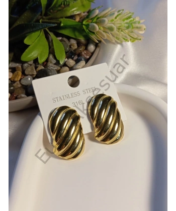 Tırtıklı Çelik Küpe