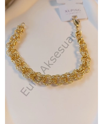 VIP SİMLİ ZİNCİR DETAYLI BİLEKLİK 14K