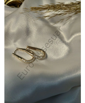 Xuping Zirkon Taş Detaylı Rose VIP Küpe