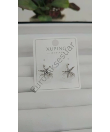 Xuping Zirkon Taşlı Yıldız Detaylı Küpe