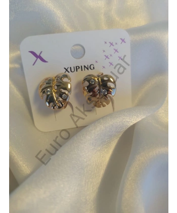 Yaprak Detaylı Xuping Küpe
