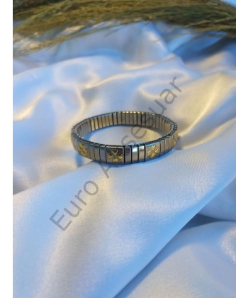 Yonca Figürlü İtalyan Esnek Bileklik