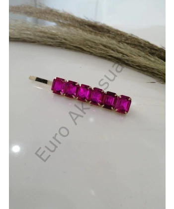 Zirkon Taşlı Çelik Yan Toka