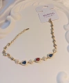 Kırmızı - Lacivert Zirkon Taşlı Vip Xuping Jewelry Bileklik