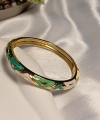 Yeşil Ve Beyaz Porselen Mineli Bilezik