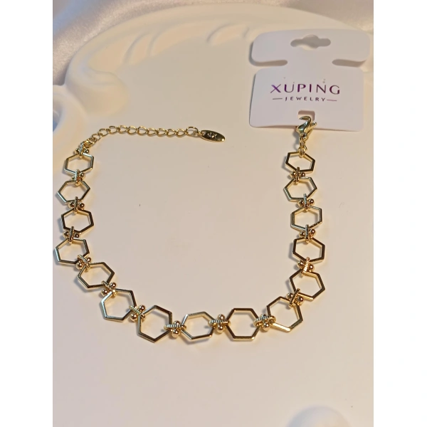 Geometrik Desenli Xuping Jewelry 14 K Kaplama Bileklik