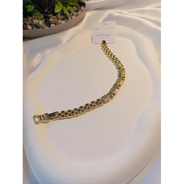 Xuping Jewelry 14 K Kaplama Şık Vip Bileklik