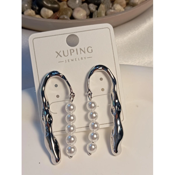 Silver İncili Xuping Jewelry VIP Küpe