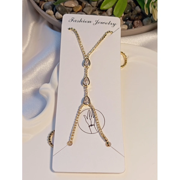 Damla Taş Detaylı Vip Şahmaran - 14 K Kaplama