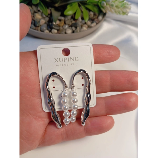 Silver İncili Xuping Jewelry VIP Küpe