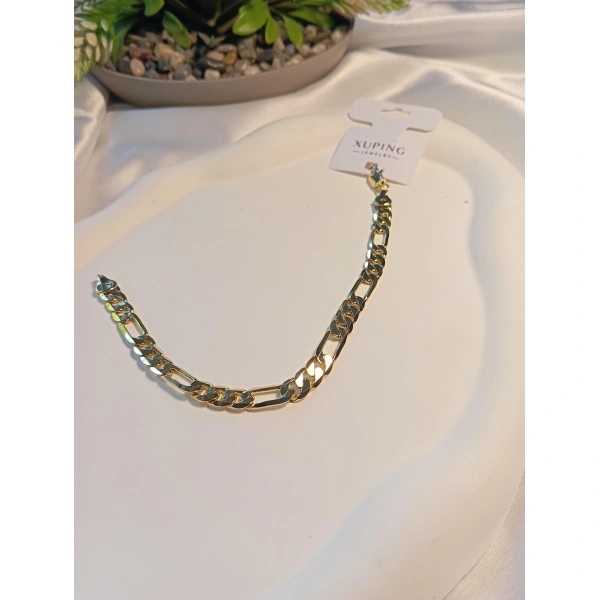 14 K zincir Detaylı Xuping Jewelry Bileklik
