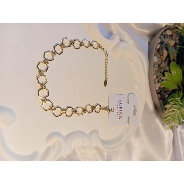 Geometrik Desenli Xuping Jewelry 14 K Kaplama Bileklik