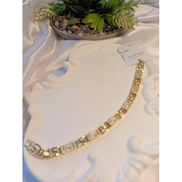 Dikdörgen Şekil Detaylı Zirkon Taşlı Vip Xuping Jewelry Bileklik