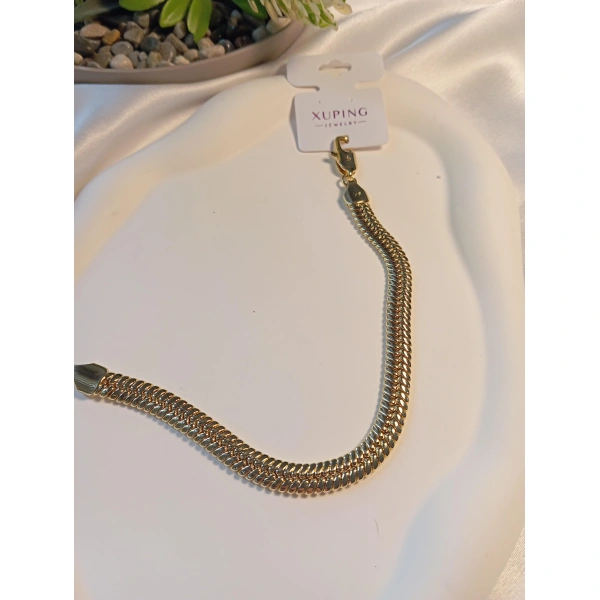 Xuping Jewelry Balık Sırtı Bileklik 14 K Kaplama 22 cm