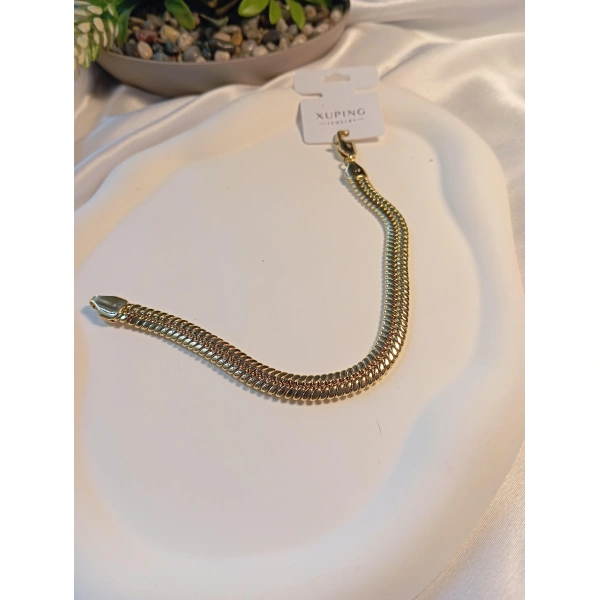 Xuping Jewelry Balık Sırtı Bileklik 14 K Kaplama 22 cm