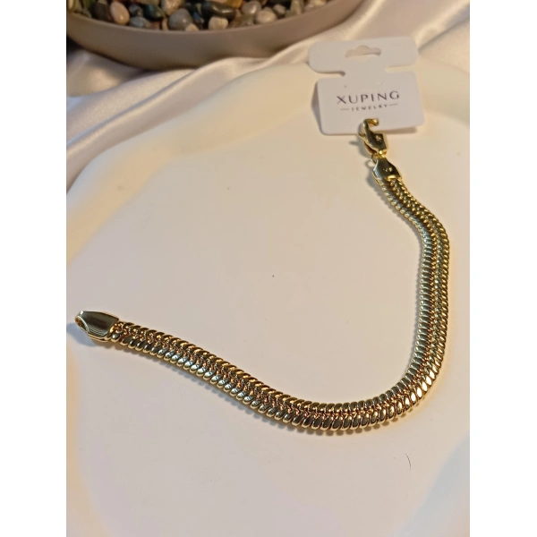Xuping Jewelry Balık Sırtı Bileklik 14 K Kaplama 22 cm
