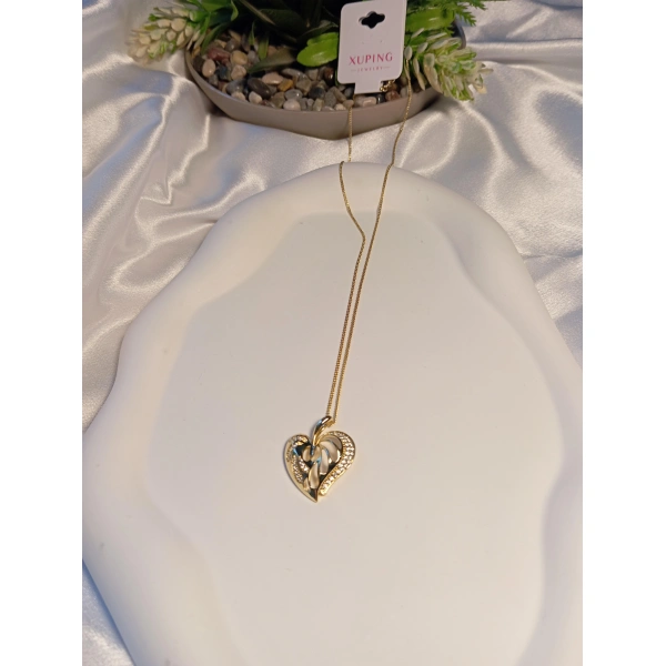 Xuping Jewelry Zirkon Taş Detaylı Yaprak Figürlü Kolye