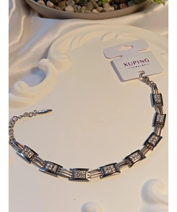 Gümüş Renk Zirkon Taşlı Xuping Jewelry Vip Bileklik