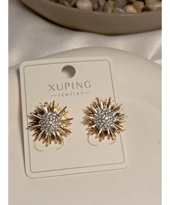 Xuping Jewelry Zirkon Taş Detaylı Küpe