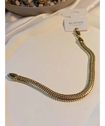 Xuping Jewelry Balık Sırtı Bileklik 14 K Kaplama 22 cm