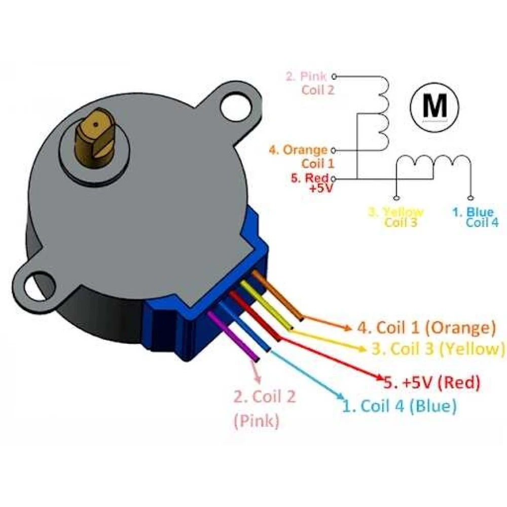 28 BYJ 5V STEP MOTOR - Arduino (Sadece Motor)