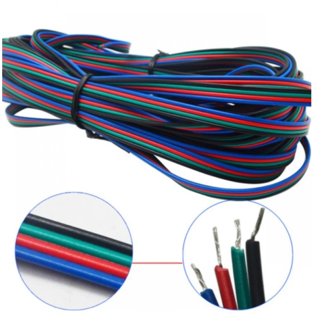 4 Pin Step Motor Kablosu - 4 Renkli | 26 AWG