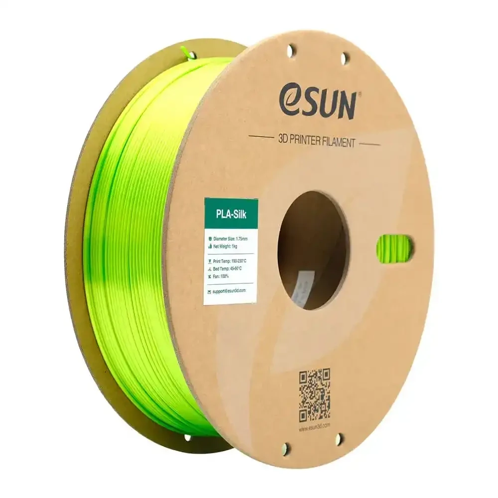 Esun E-Silk PLA+ Filament - Lemon Green