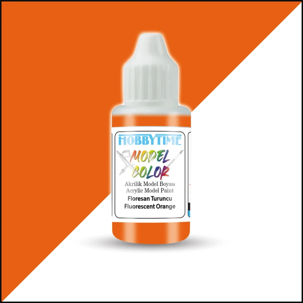 Hobbytime 18 Ml. Akrilik Model Boyası Florasan Turuncu