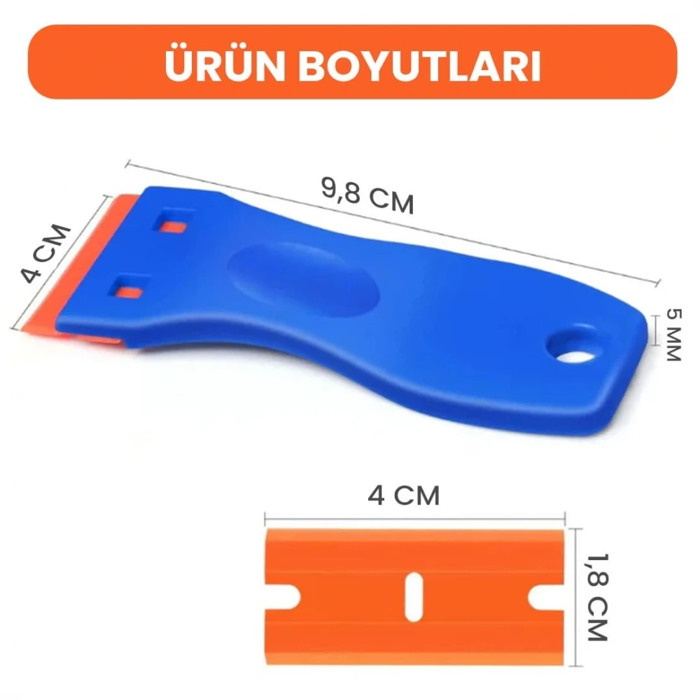 Çok Amaçlı Plastik Kazıyıcı – 10’lu Yedek Bıçak Seti