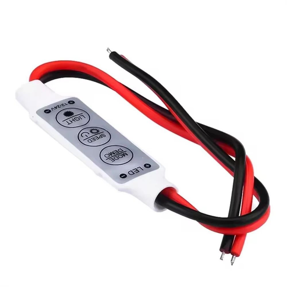 12-24 Volt Mini Üç Tuşlu Tek Renkli Led Kontrol Cihazı