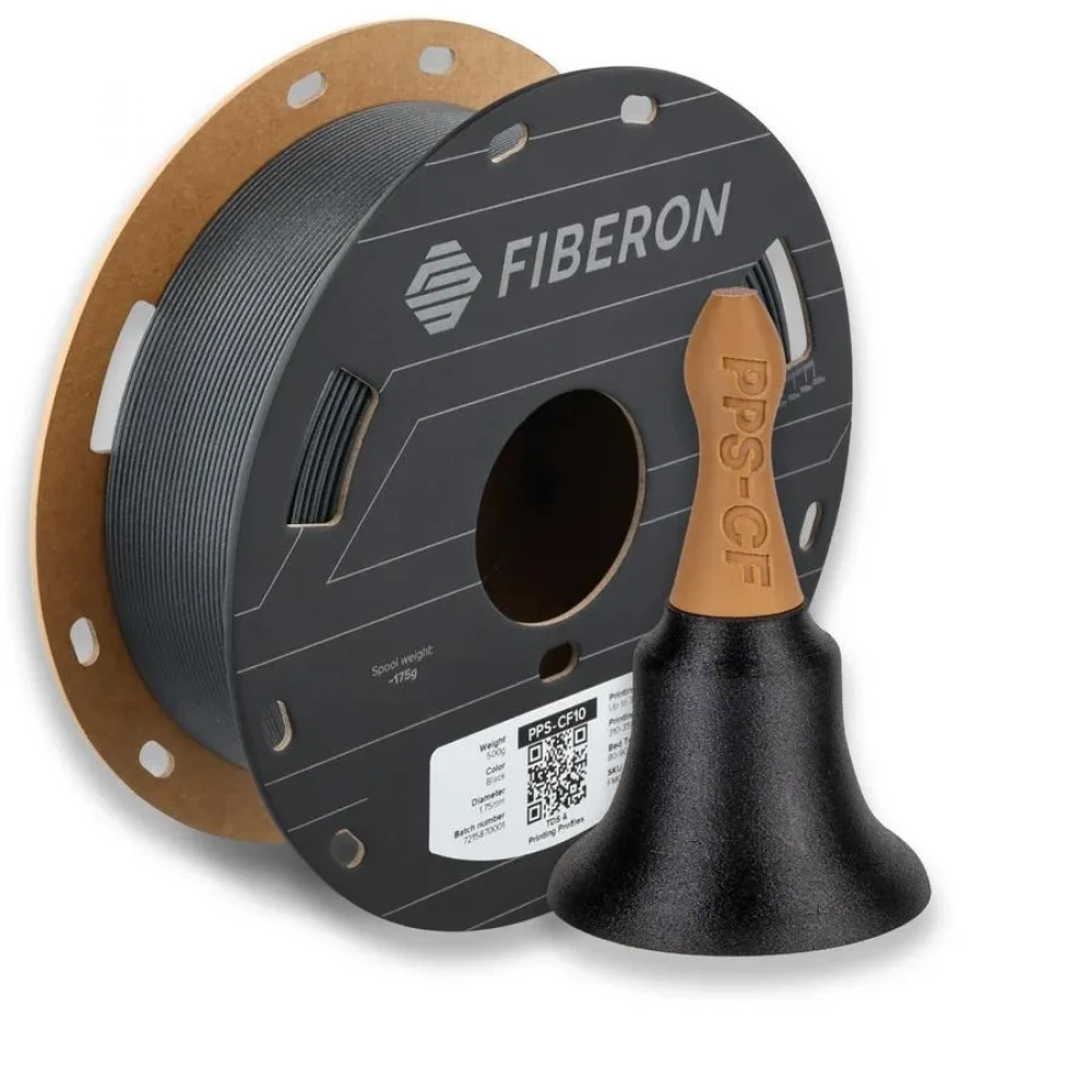 Fiberon PPS-CF10 Siyah Filament - 500 gr