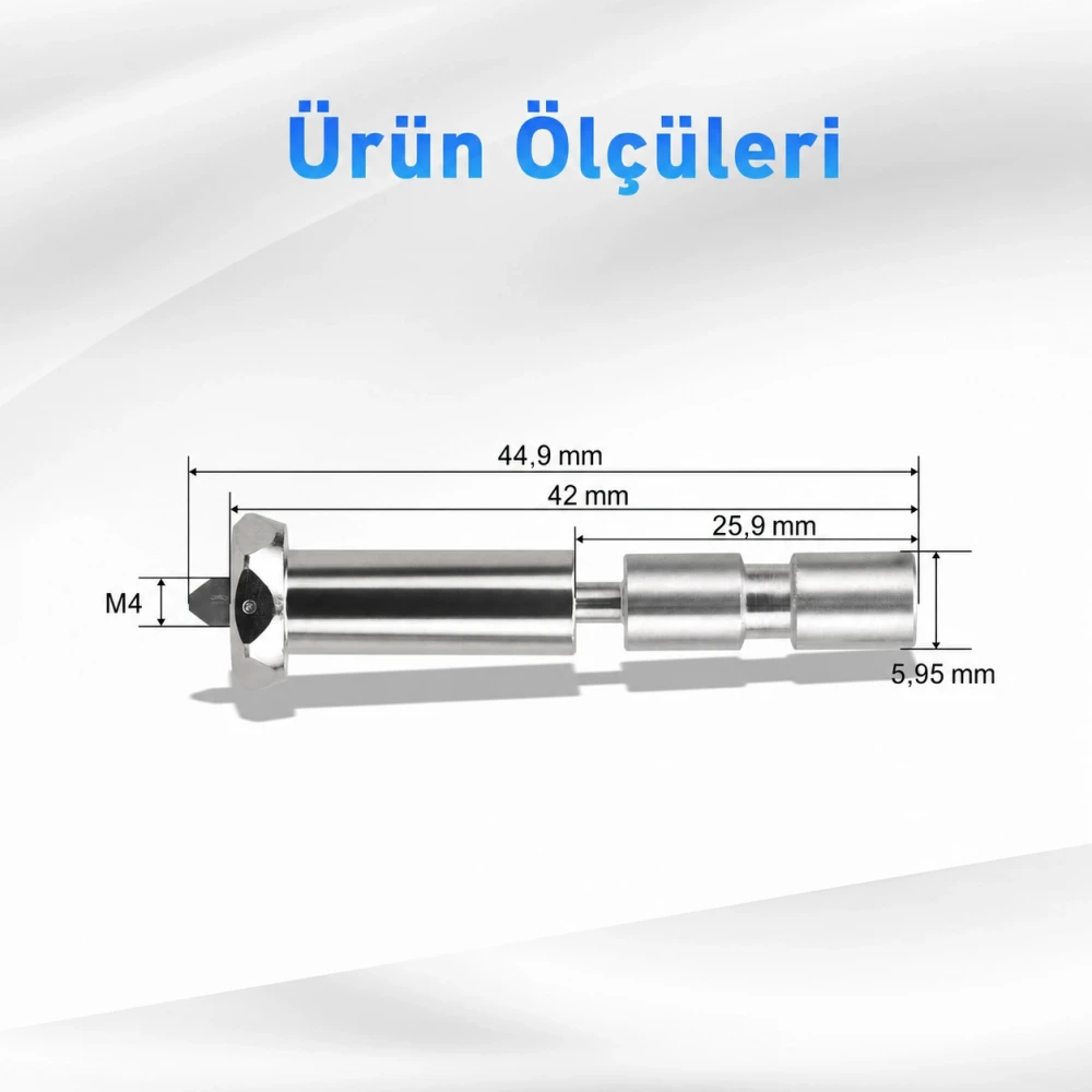 Anycubic Kobra 3 Max Upgrade Sertleştirilmiş Çelik Nozzle 0.4mm