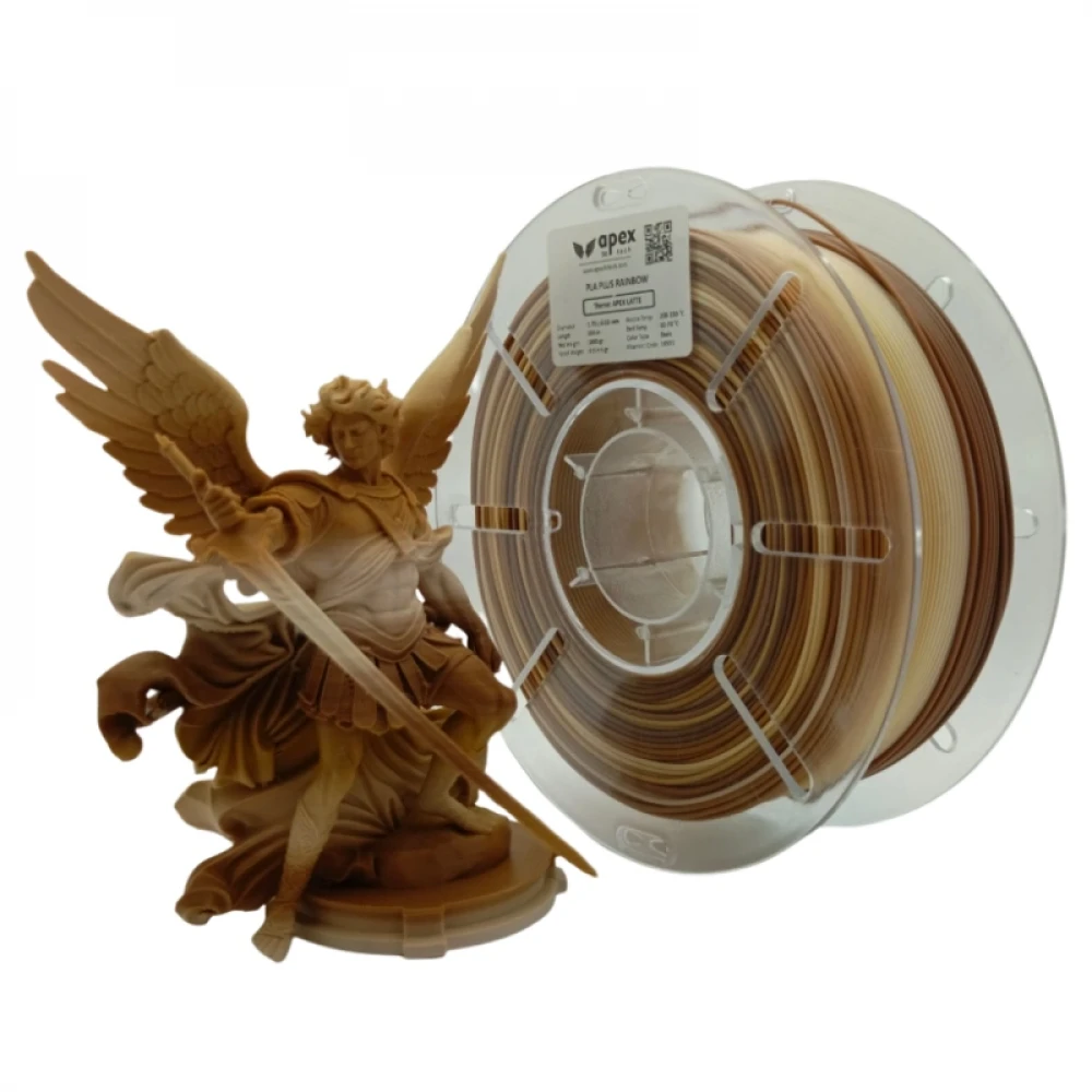 Apex3D Rainbow PLA Filament - Latte