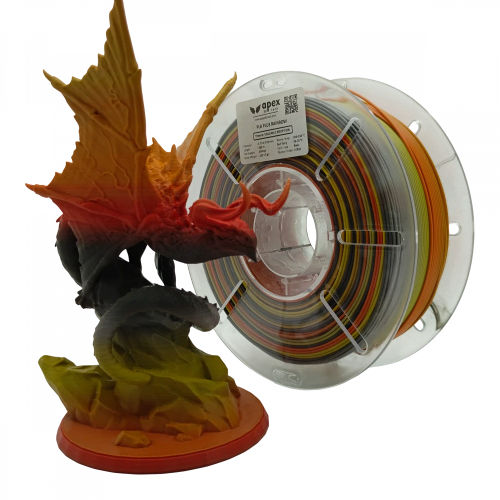 Apex3D Rainbow PLA Filament - Volcanic Eruption